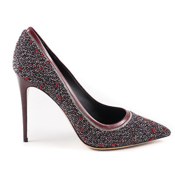Salvatore Ferragamo Shoes - Salvatore Ferragamo insprd Tweed Pumps Burgundy